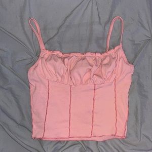 CUTE PINK CAMI CROP TOP